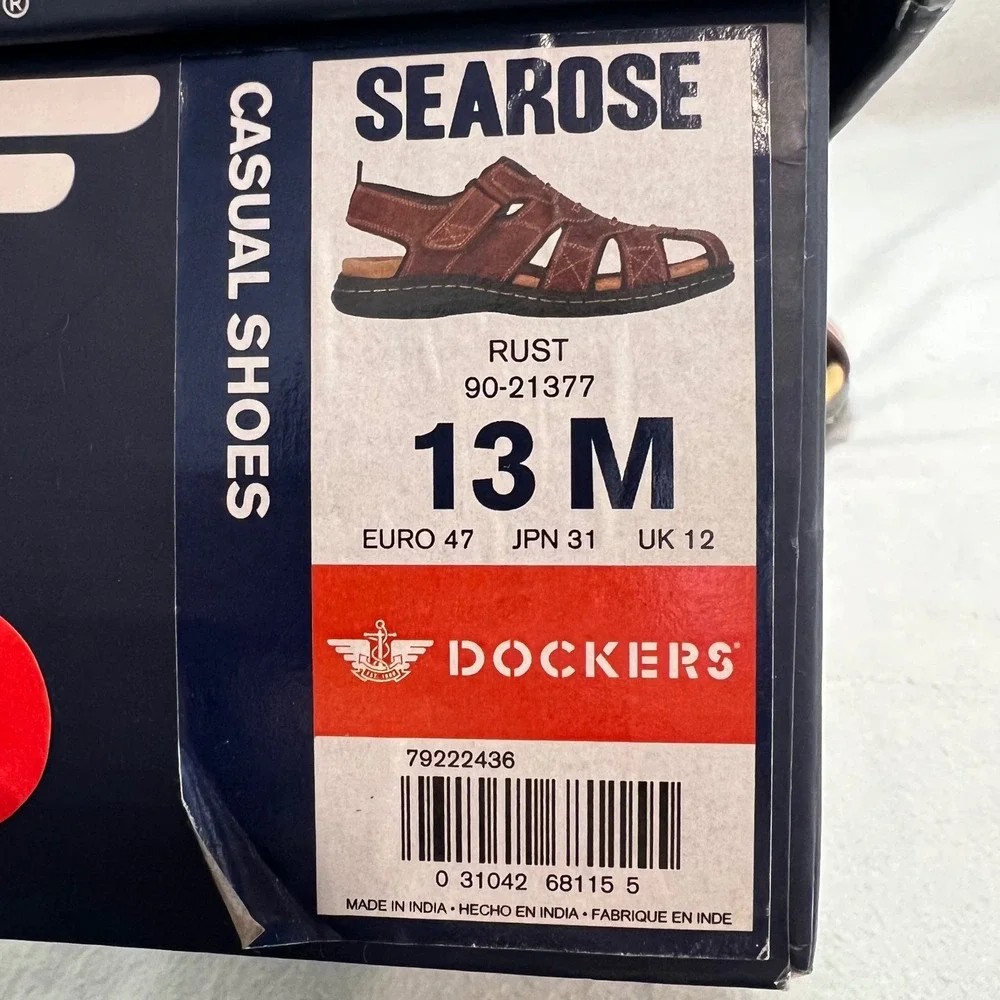 Dockers Searose Fisherman Sandals Rust Brown Memory Foam‎ Casual Gorpcore 13 M